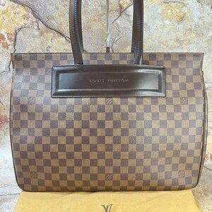 Louis Vuitton Damier Ebene Parioli GM Shoulder Bag Canvas Tote Bag W/Dust Bag